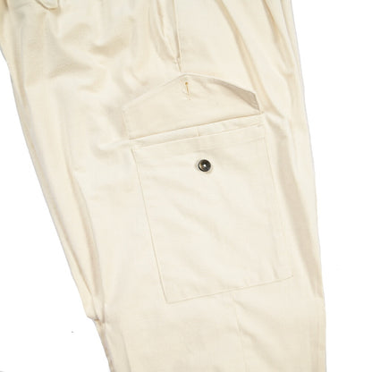 PT TORINO “SOFT FIT” ストレッチコットン ドローコード付ワンタックカーゴパンツ