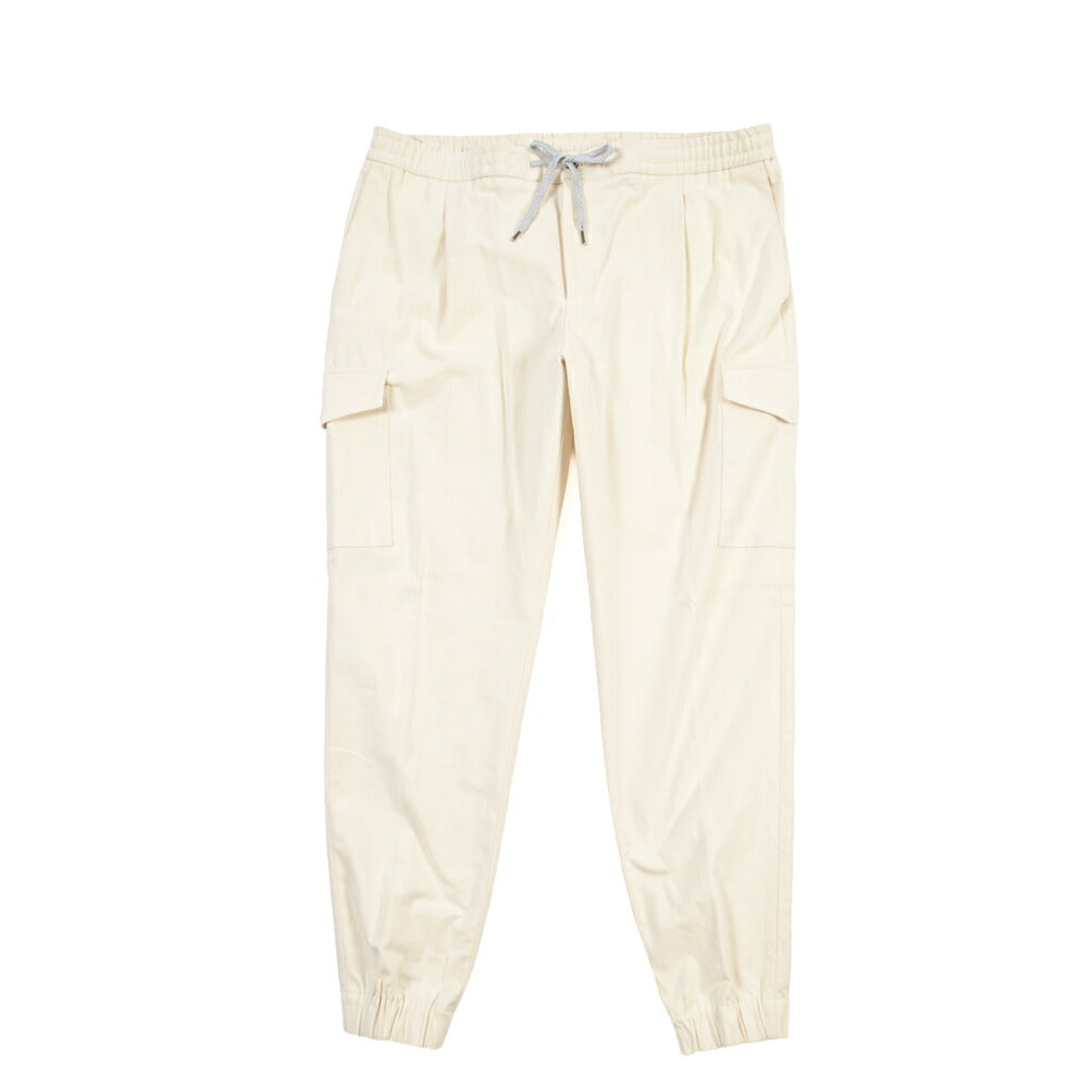 PT TORINO “SOFT FIT” ストレッチコットン ドローコード付ワンタックカーゴパンツ
