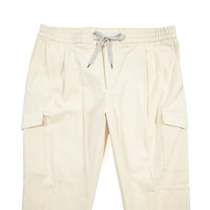 PT TORINO “SOFT FIT” ストレッチコットン ドローコード付ワンタックカーゴパンツ