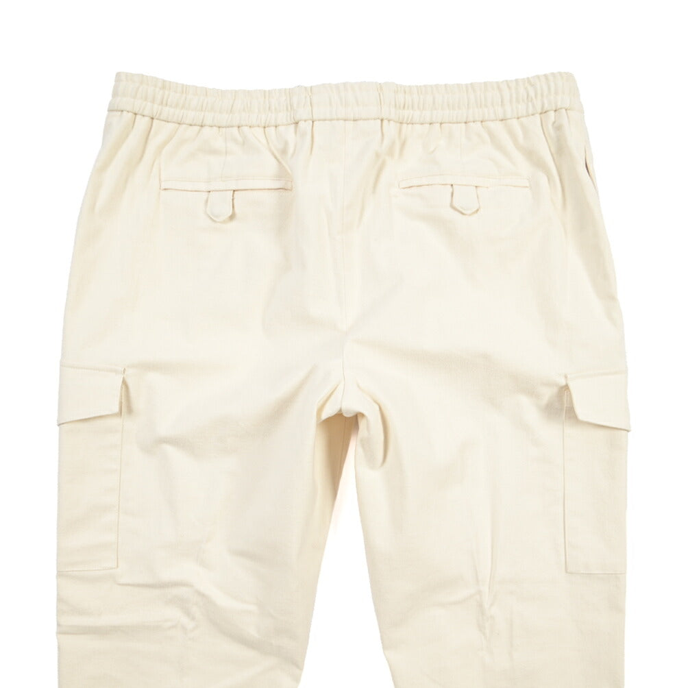 PT TORINO “SOFT FIT” ストレッチコットン ドローコード付ワンタックカーゴパンツ