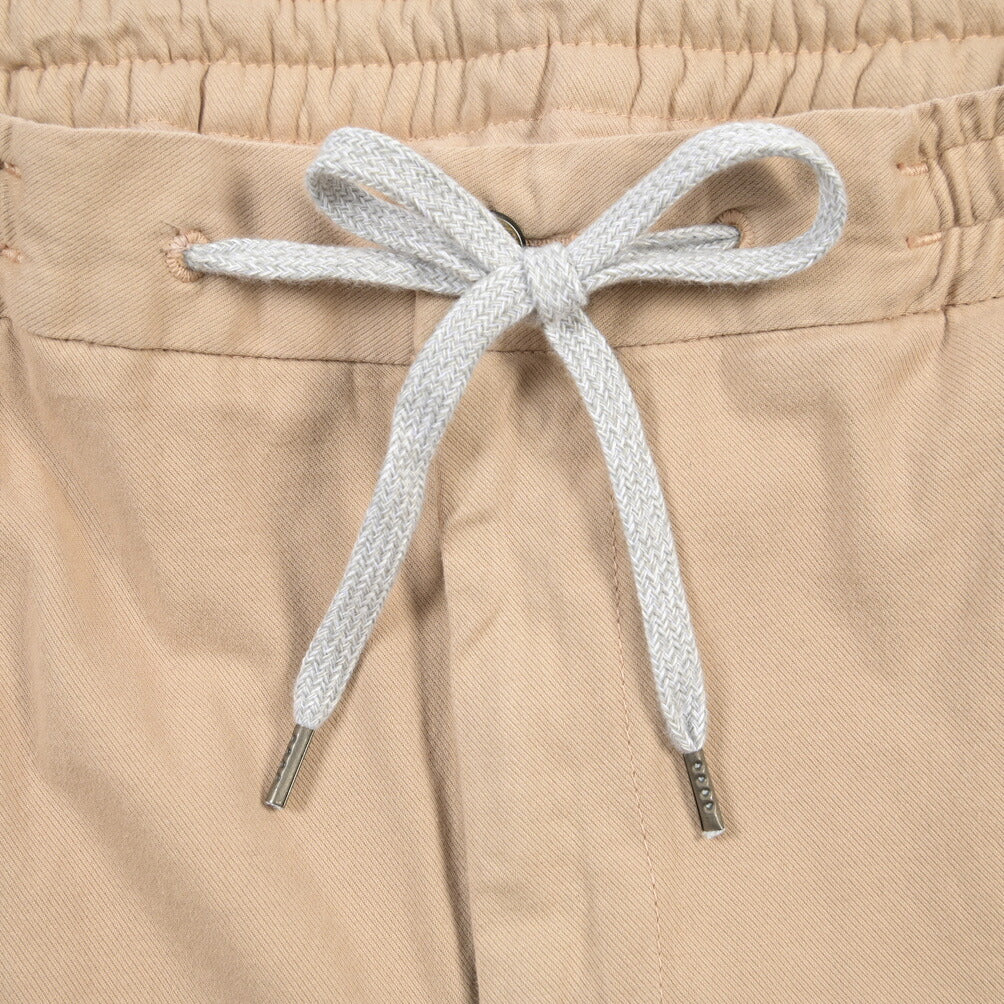 PT TORINO “SOFT FIT” カシミヤ混コットン ドローコード付ワンタックカーゴパンツ