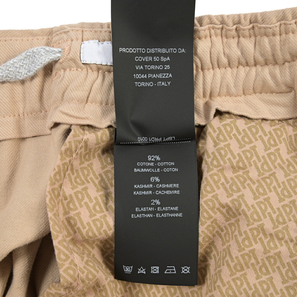 PT TORINO “SOFT FIT” カシミヤ混コットン ドローコード付ワンタックカーゴパンツ