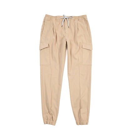 PT TORINO “SOFT FIT” カシミヤ混コットン ドローコード付ワンタックカーゴパンツ