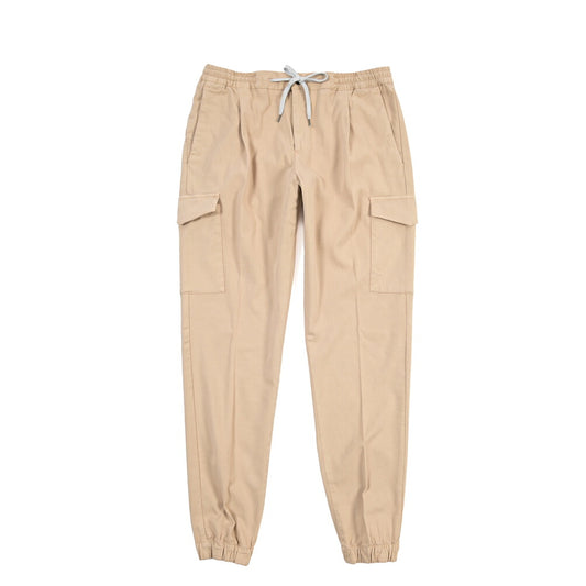 PT TORINO “SOFT FIT” カシミヤ混コットン ドローコード付ワンタックカーゴパンツ