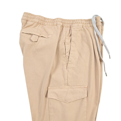 PT TORINO “SOFT FIT” カシミヤ混コットン ドローコード付ワンタックカーゴパンツ