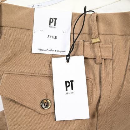 PT TORINO “SLIM FIT” ストレッチコットン ノータックパンツ