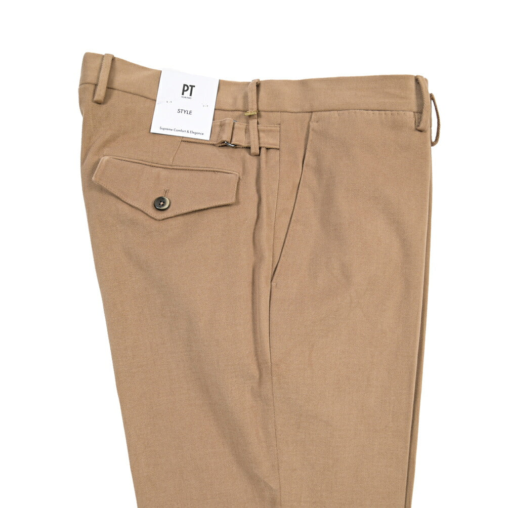 PT TORINO “SLIM FIT” ストレッチコットン ノータックパンツ