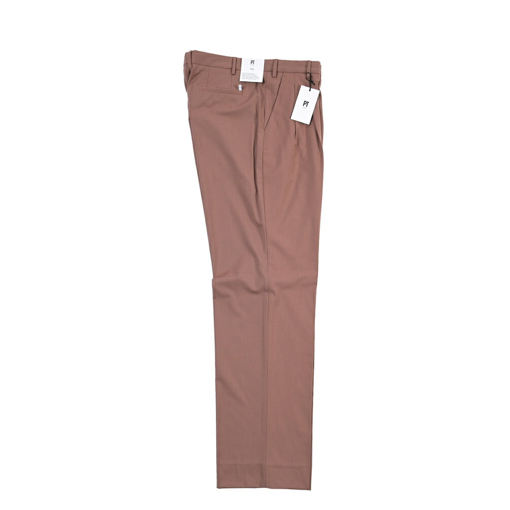 PT TORINO Edge “DICIANNOVE” ナイロン混ウール ツータックスラックス