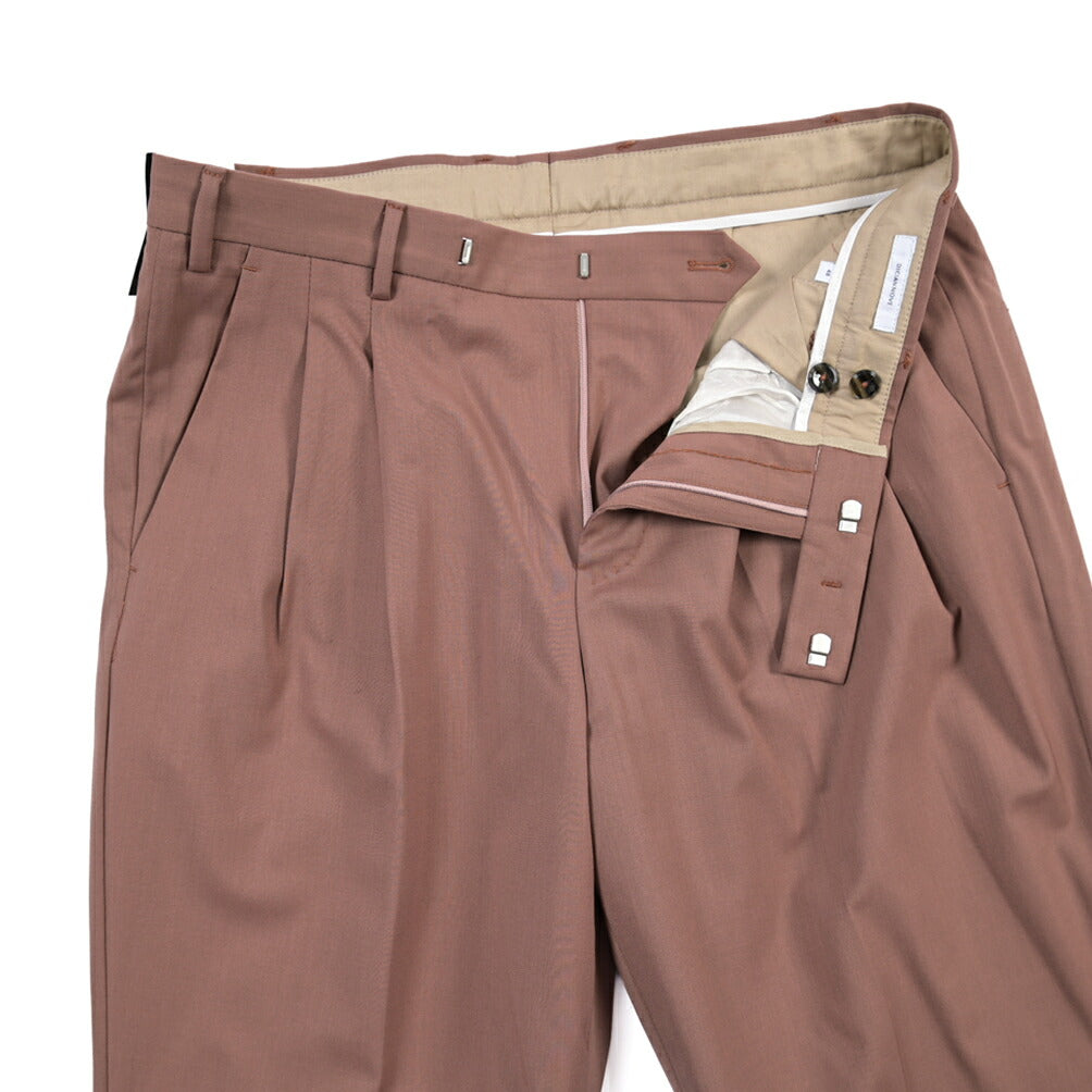 PT TORINO Edge “DICIANNOVE” ナイロン混ウール ツータックスラックス