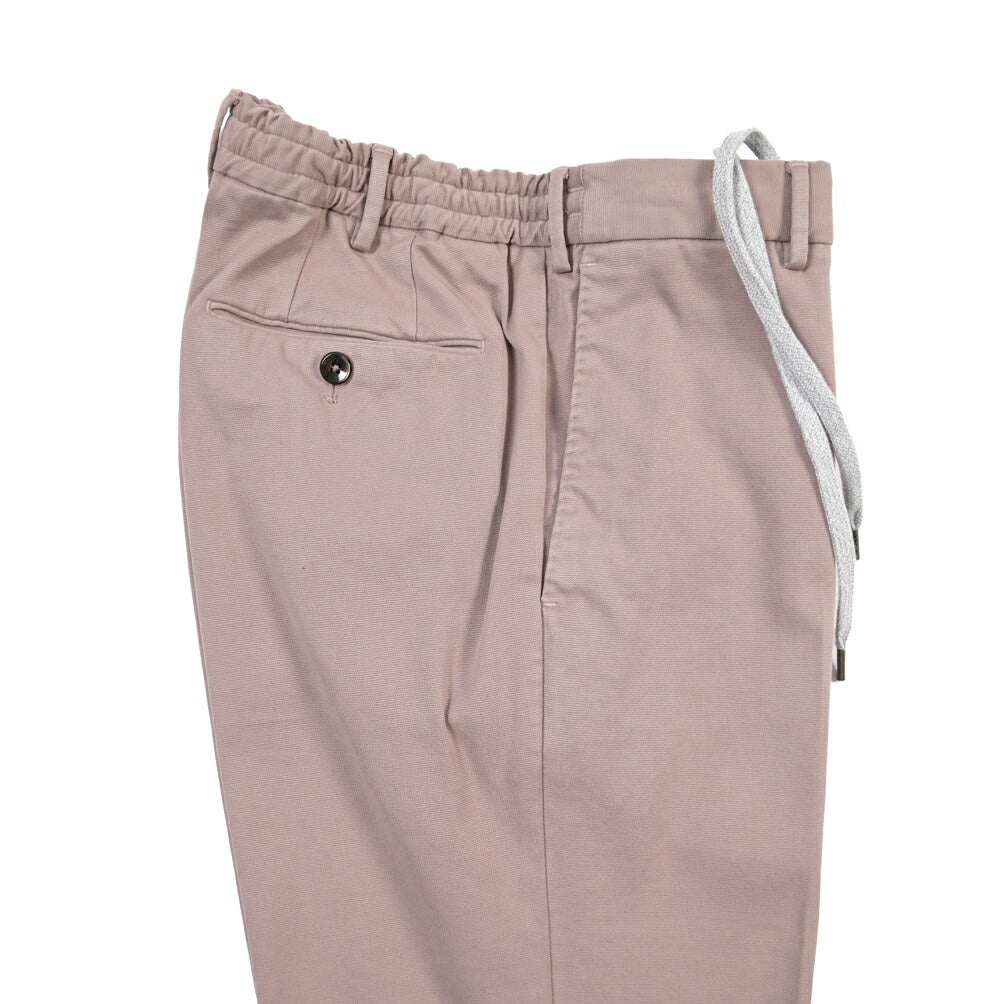 PT TORINO “SLIM FIT” リヨセル混コットン ドローコード付きイージーパンツ