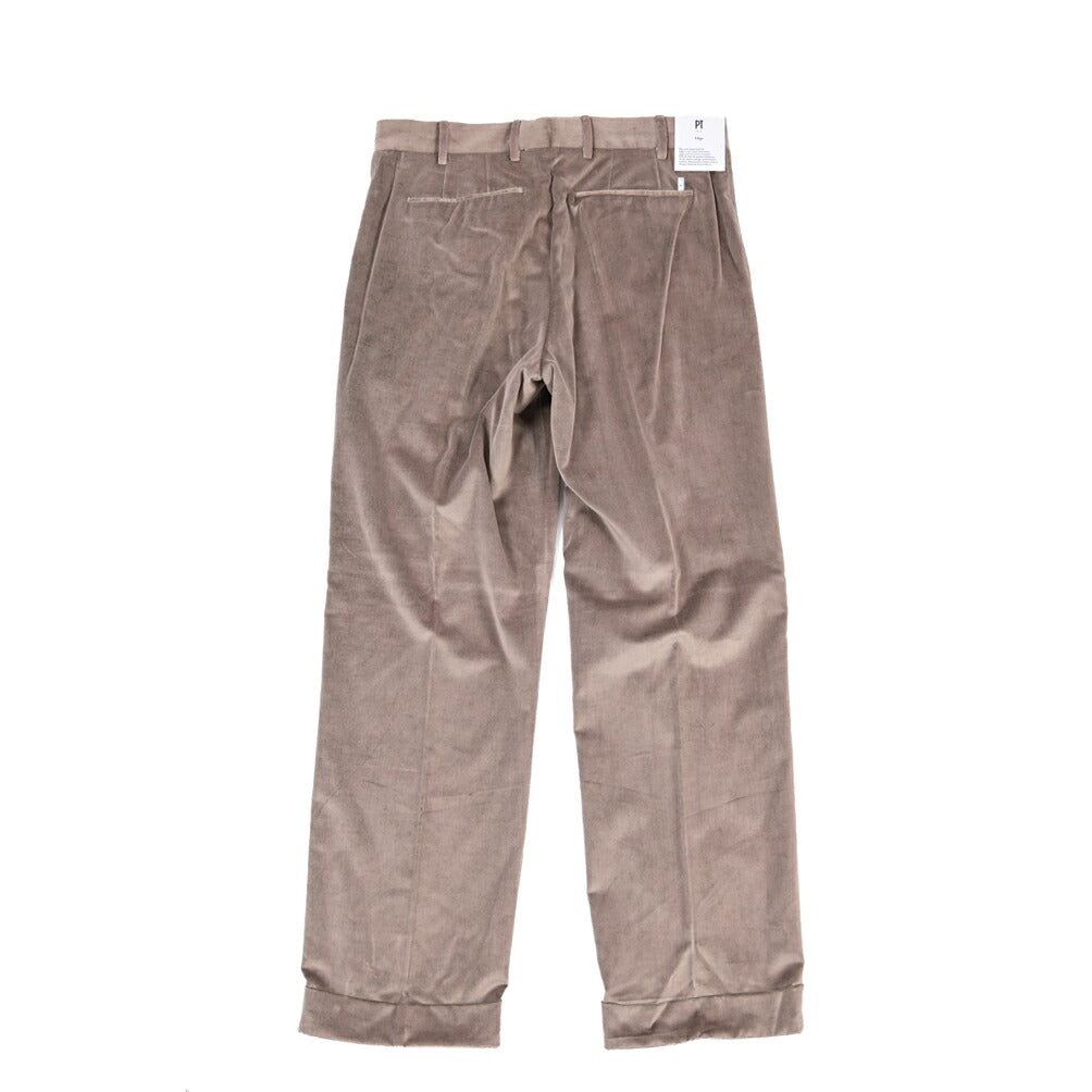 PT TORINO Edge “QUINDICI” コットン100% ベルベットワイドスラックス