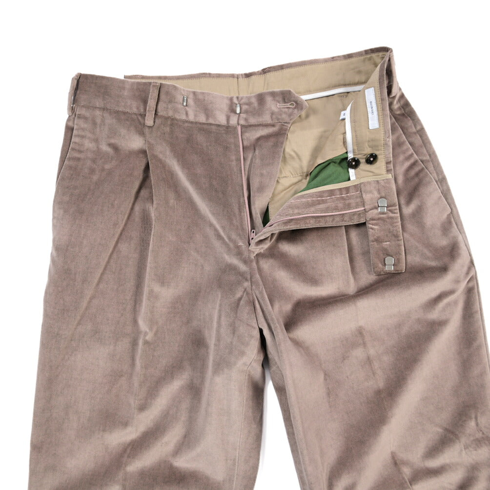 PT TORINO Edge “QUINDICI” コットン100% ベルベットワイドスラックス
