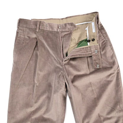 PT TORINO Edge “QUINDICI” コットン100% ベルベットワイドスラックス