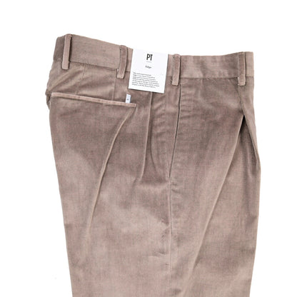 PT TORINO Edge “QUINDICI” コットン100% ベルベットワイドスラックス