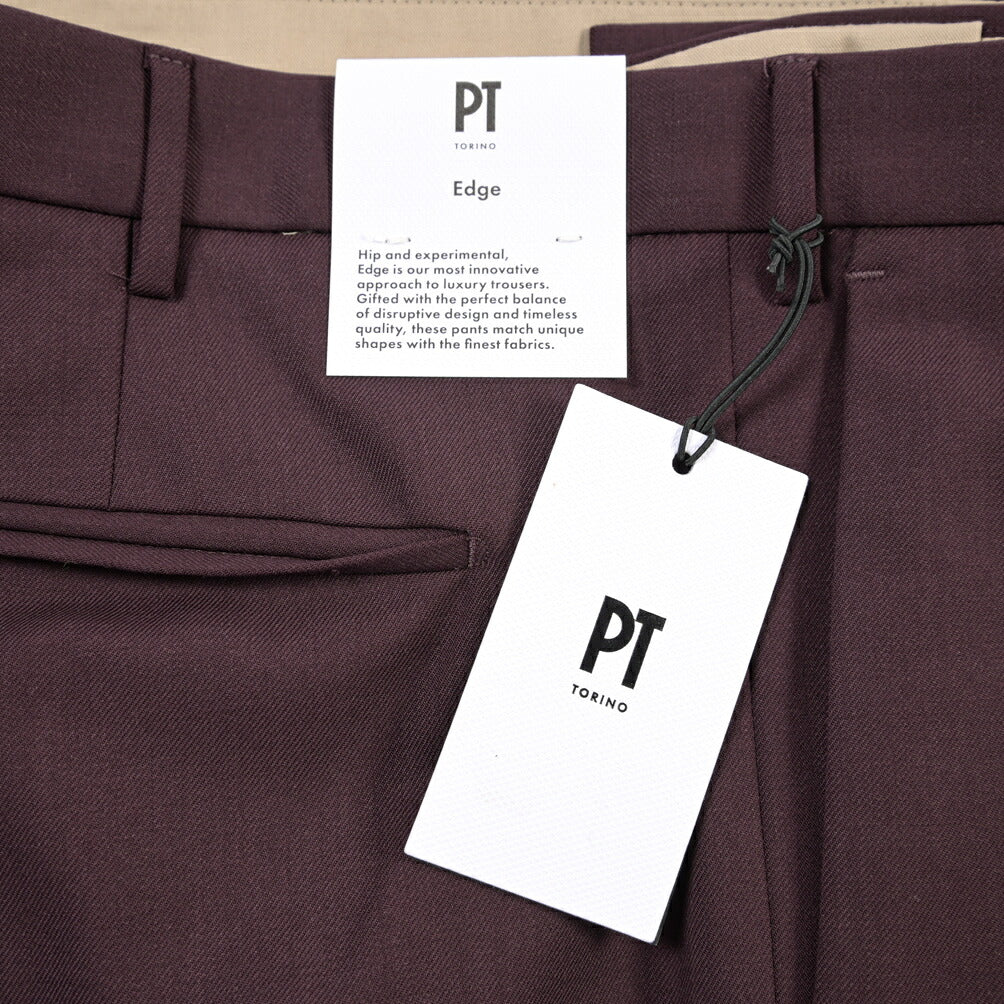 PT TORINO Edge “DIECI” ストレッチウール ワンタックスラックス