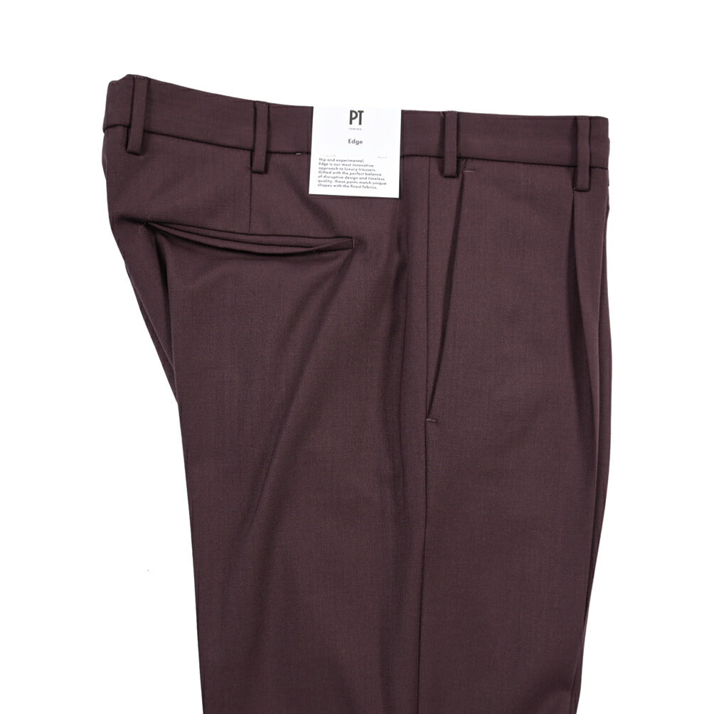 PT TORINO Edge “DIECI” ストレッチウール ワンタックスラックス