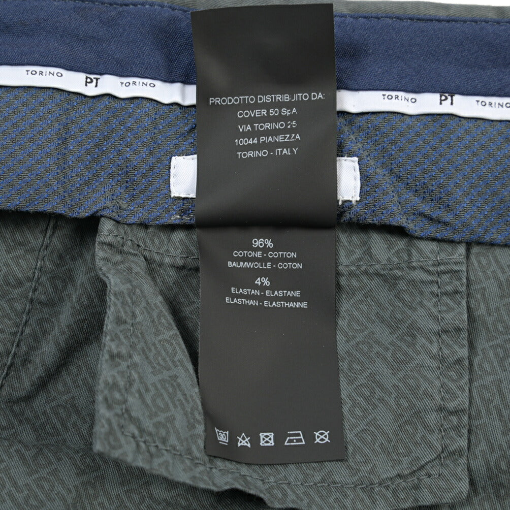 PT TORINO “SLIM FIT” ストレッチコットン ノータックパンツ
