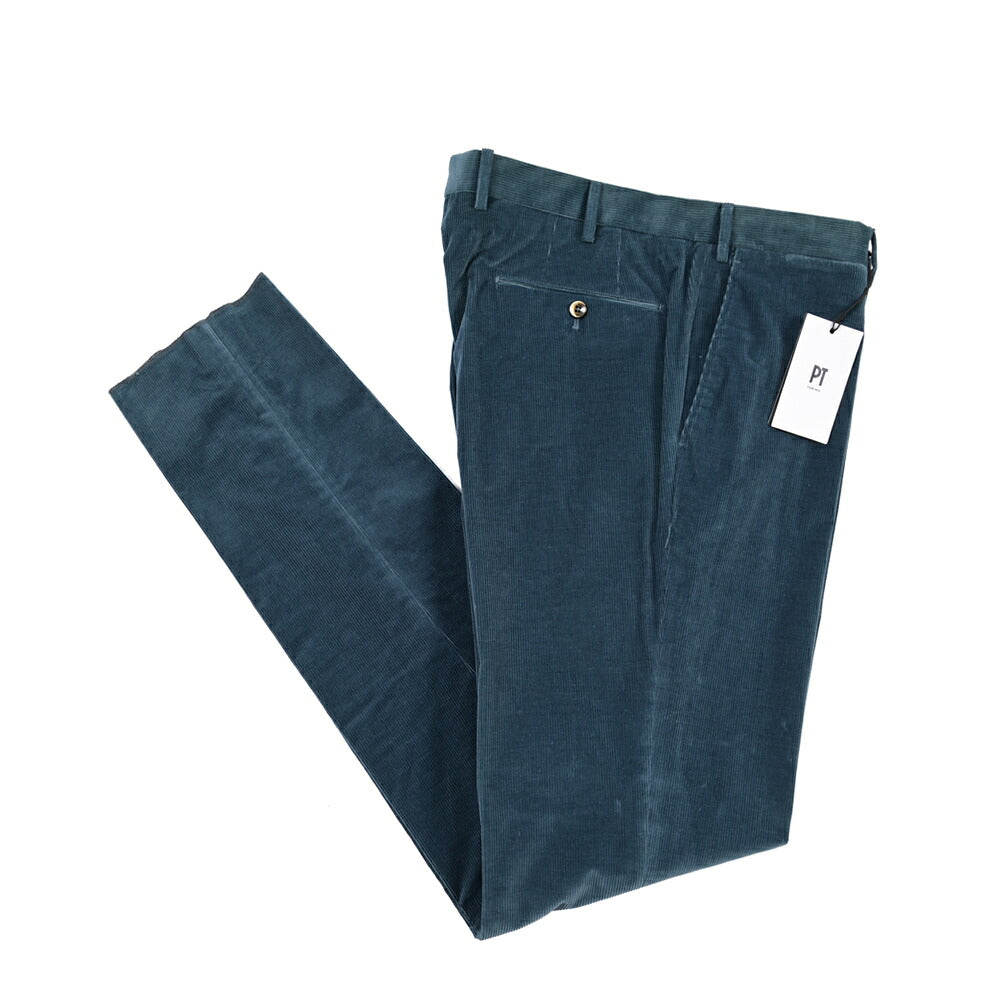 PT TORINO “SLIM FIT” ストレッチコットン 細畝コーデュロイパンツ