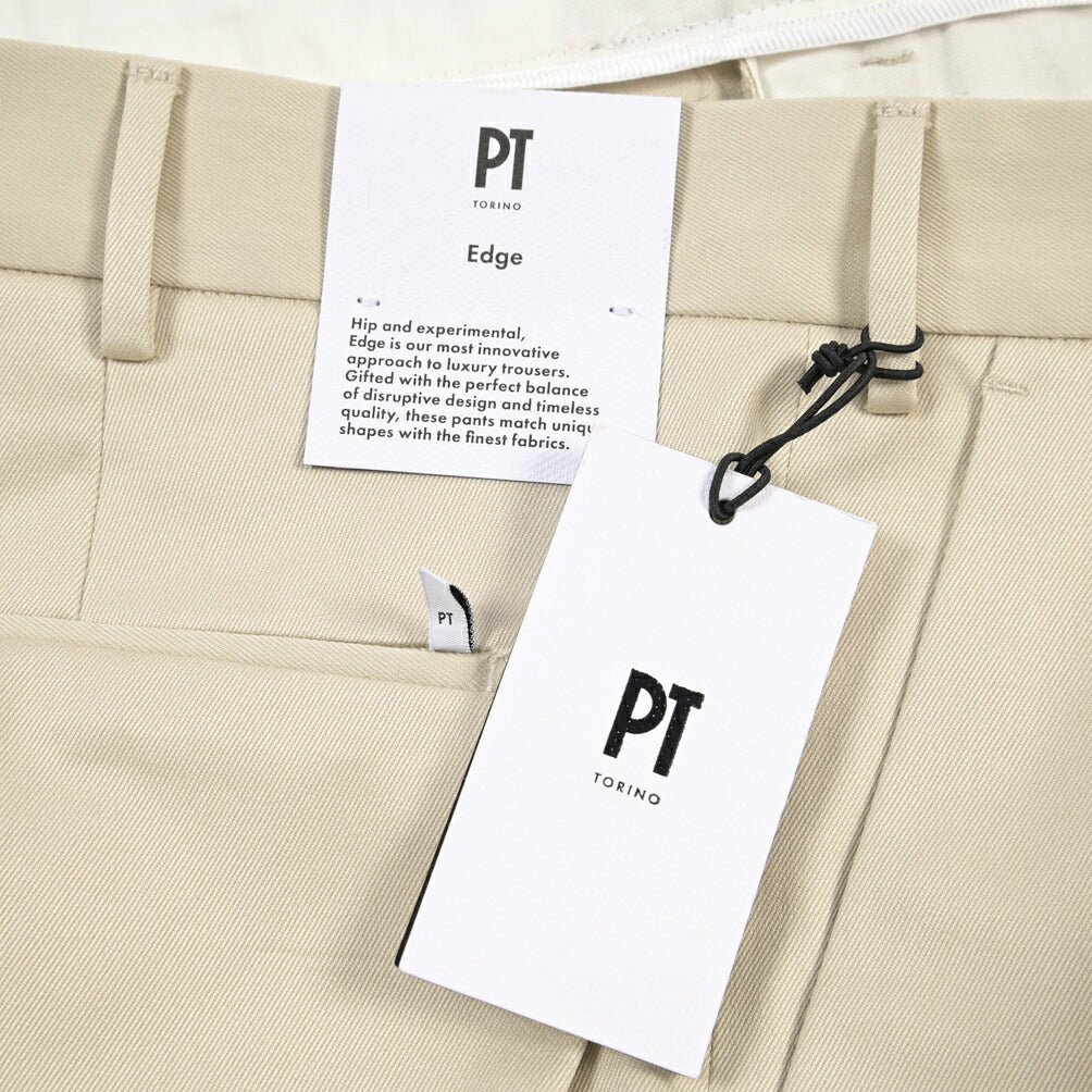PT TORINO Edge “REBEL FIT” ストレッチコットン ノータックチノパンツ