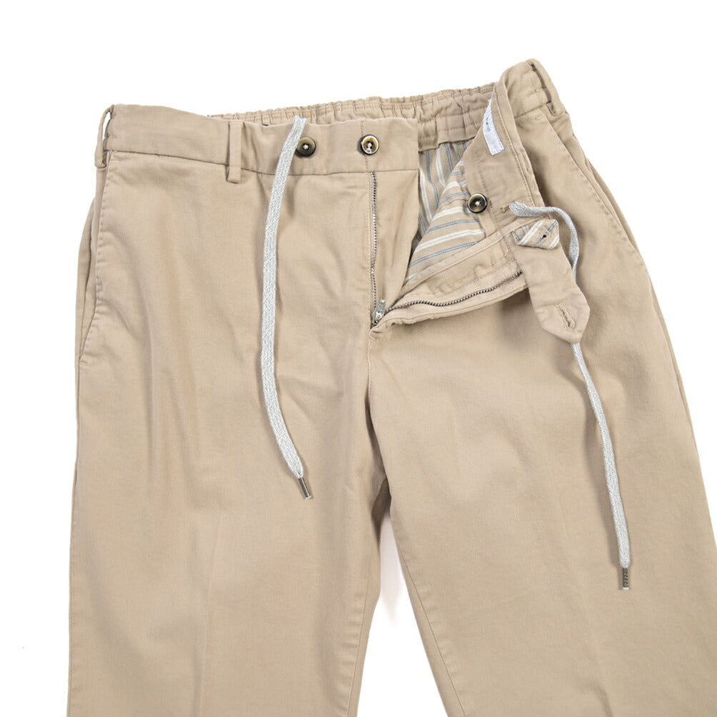 PT TORINO “STYLE SLIM FIT” ストレッチコットン ドローコード付ノータックパンツ
