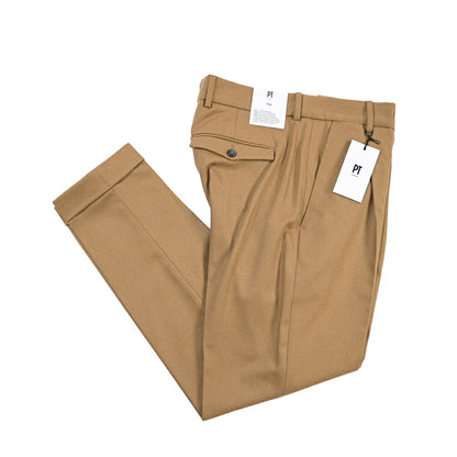 PT TORINO Edge “REBEL FIT” カシミヤ混ウール ワンタックスラックス