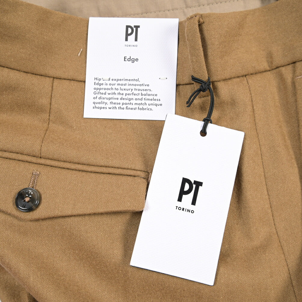 PT TORINO Edge “REBEL FIT” カシミヤ混ウール ワンタックスラックス