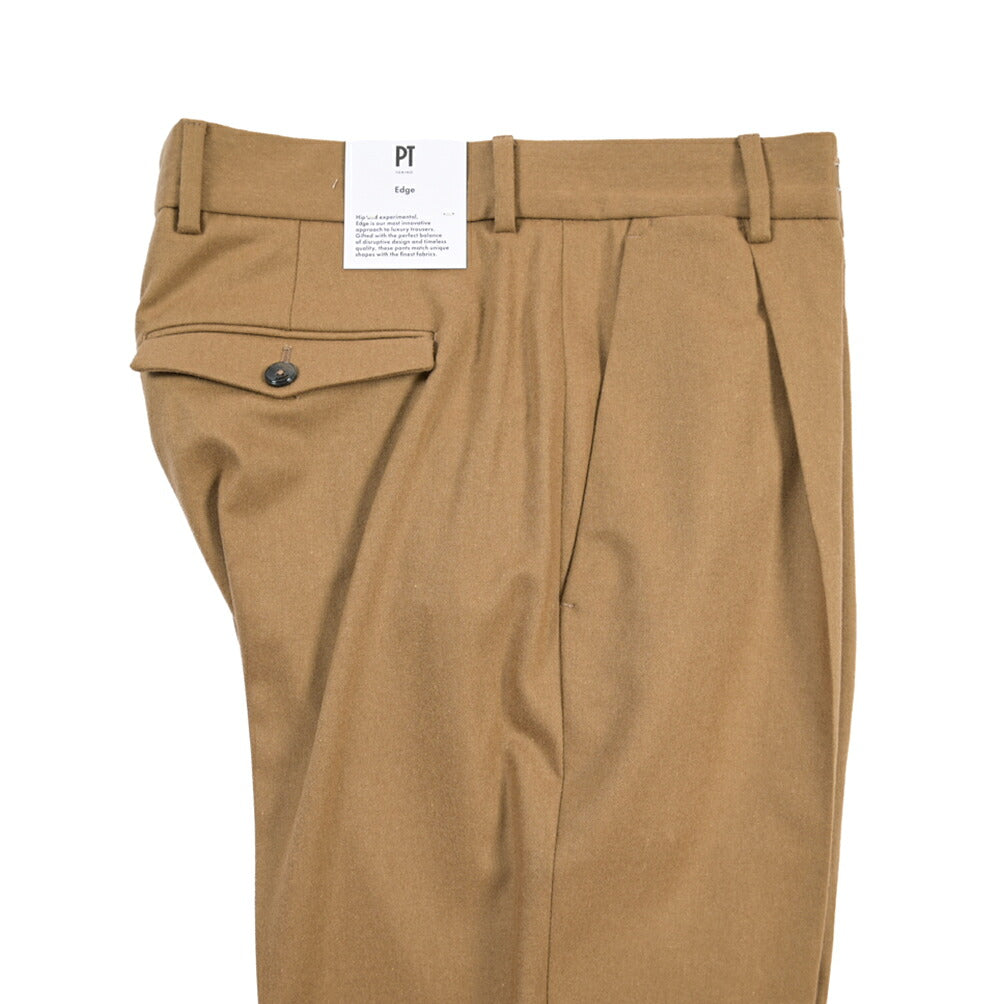 PT TORINO Edge “REBEL FIT” カシミヤ混ウール ワンタックスラックス
