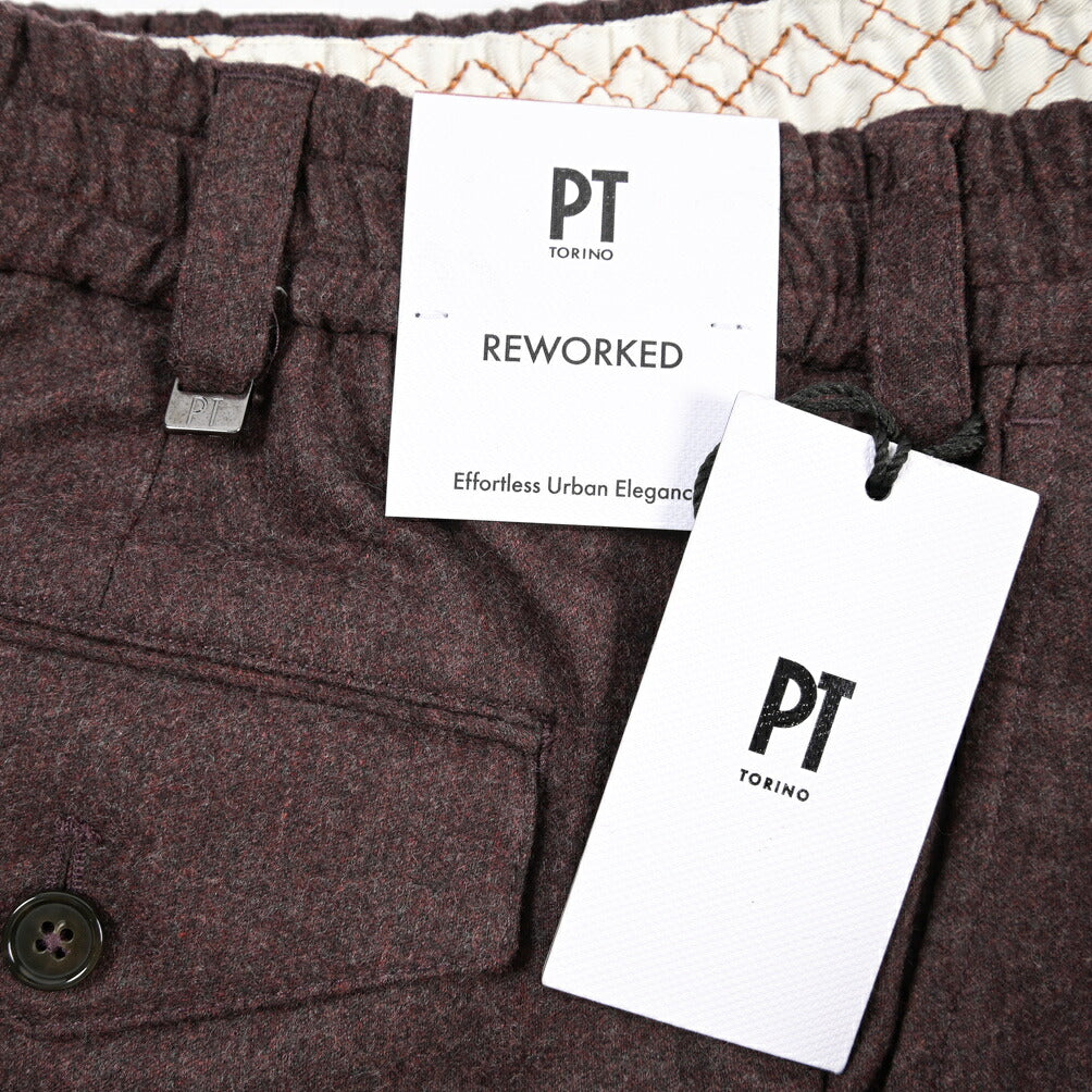 PT TORINO ReWorked “THE REBEL” カシミヤ混ウール ノータックスラックス