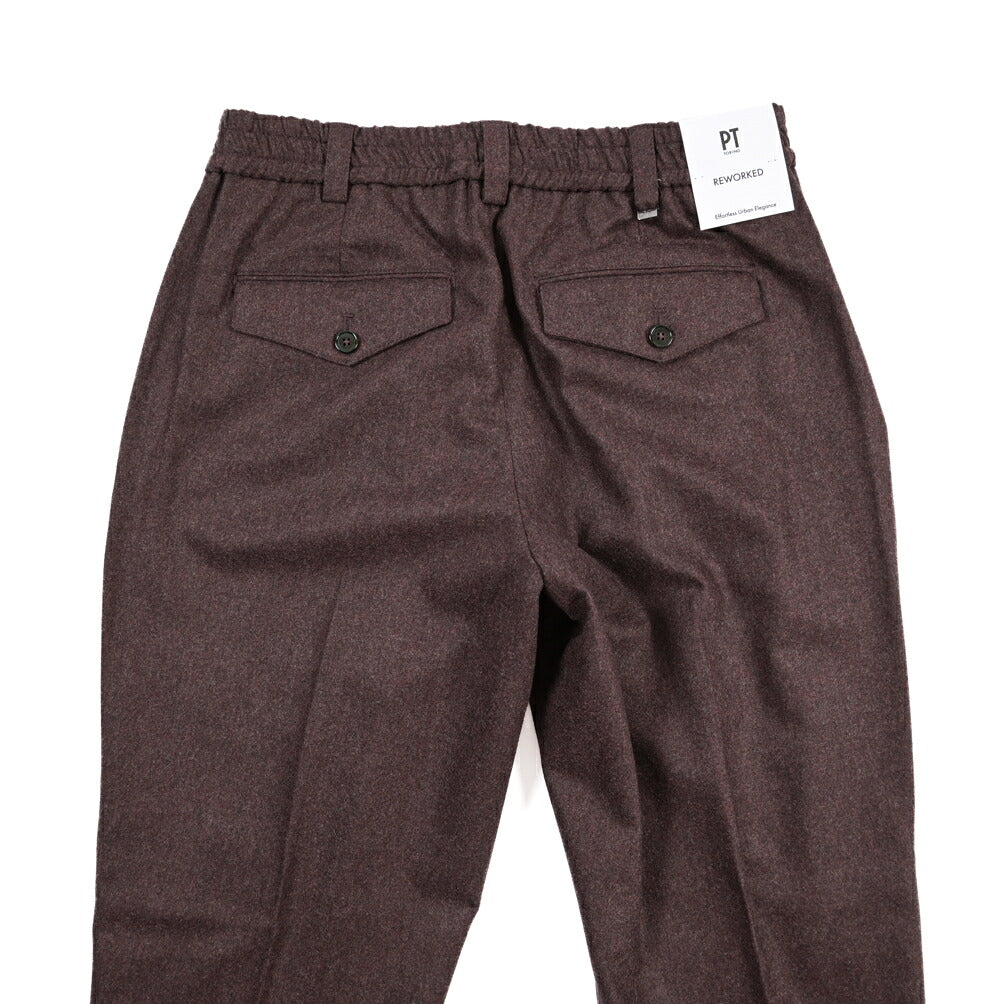 PT TORINO ReWorked “THE REBEL” カシミヤ混ウール ノータックスラックス