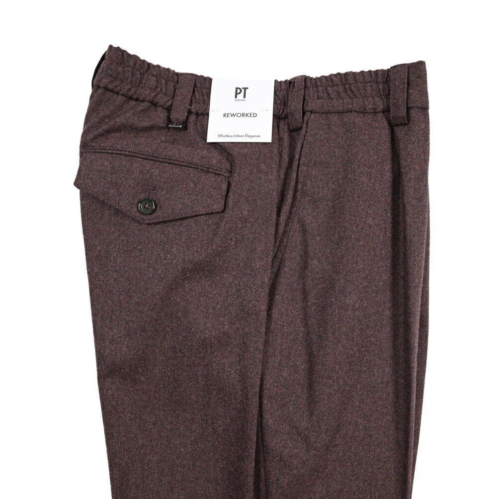 PT TORINO ReWorked “THE REBEL” カシミヤ混ウール ノータックスラックス