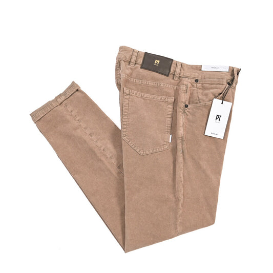 PT TORINO DENIM “REGGAE” ストレッチコットン 細畝コーデュロイテーパード パンツ