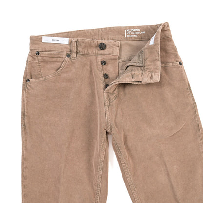 PT TORINO DENIM “REGGAE” ストレッチコットン 細畝コーデュロイテーパード パンツ