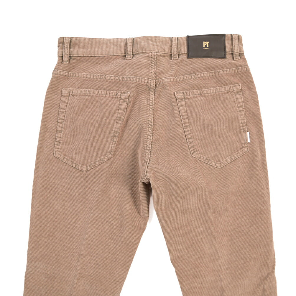 PT TORINO DENIM “REGGAE” ストレッチコットン 細畝コーデュロイテーパード パンツ