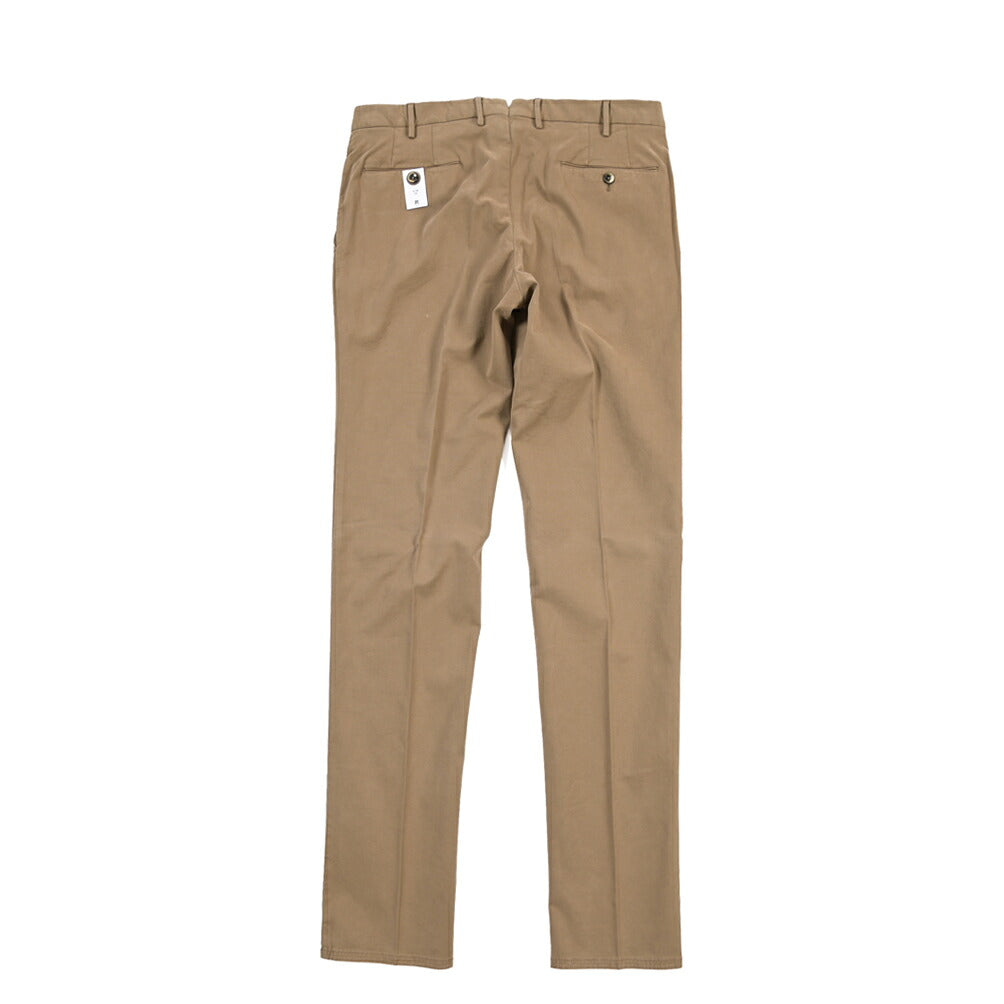 PT TORINO “SLIM FIT” モダール混コットン ノータックパンツ