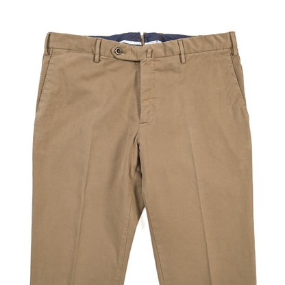 PT TORINO “SLIM FIT” モダール混コットン ノータックパンツ