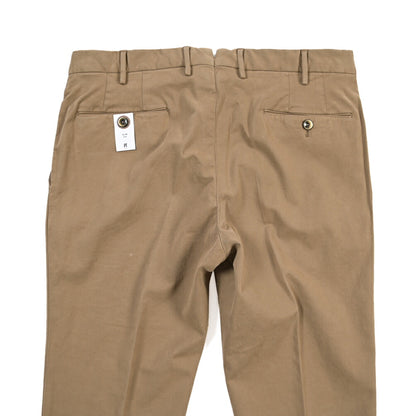 PT TORINO “SLIM FIT” モダール混コットン ノータックパンツ