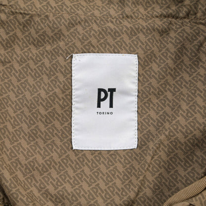 PT TORINO “SLIM FIT” モダール混コットン ノータックパンツ