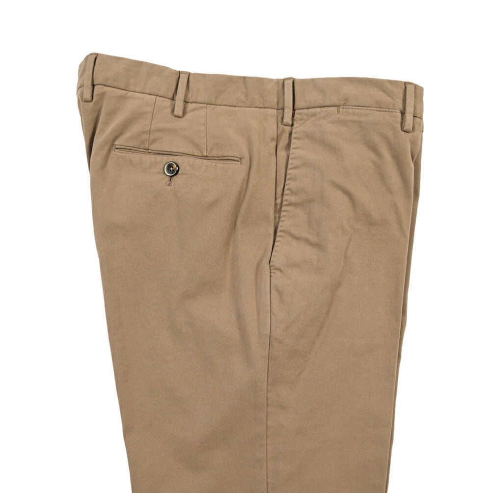 PT TORINO “SLIM FIT” モダール混コットン ノータックパンツ