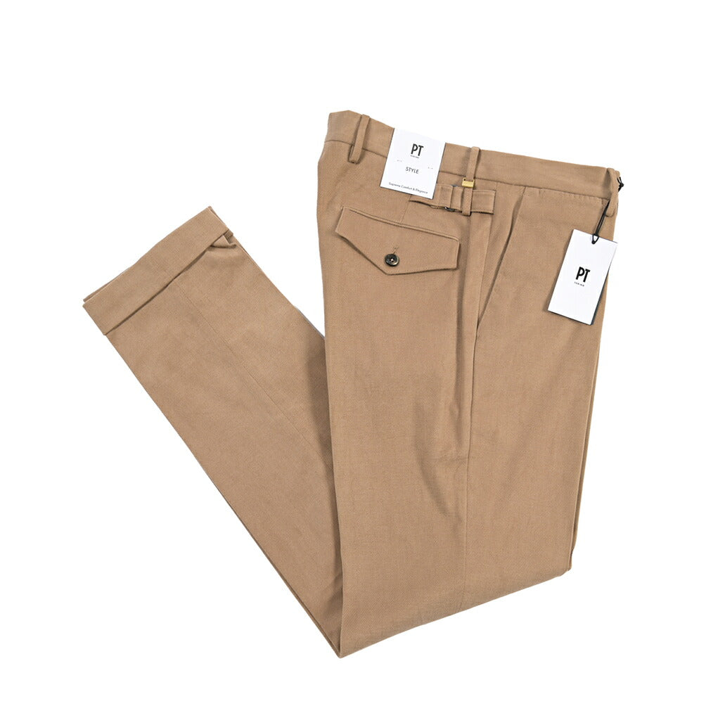 PT TORINO “SLIM FIT” ストレッチコットン ノータックパンツ
