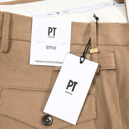 PT TORINO “SLIM FIT” ストレッチコットン ノータックパンツ