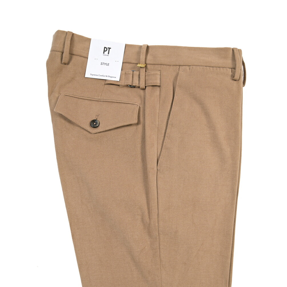 PT TORINO “SLIM FIT” ストレッチコットン ノータックパンツ