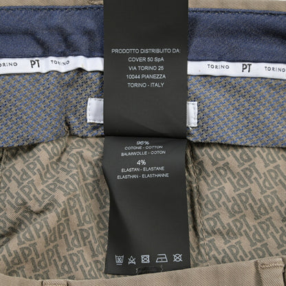 PT TORINO “MASTER FIT” ストレッチコットン ノータックパンツ