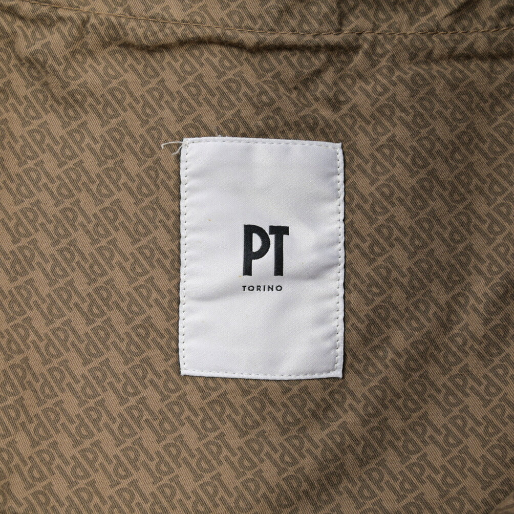 PT TORINO “SLIM FIT” モダール混コットン ノータックパンツ