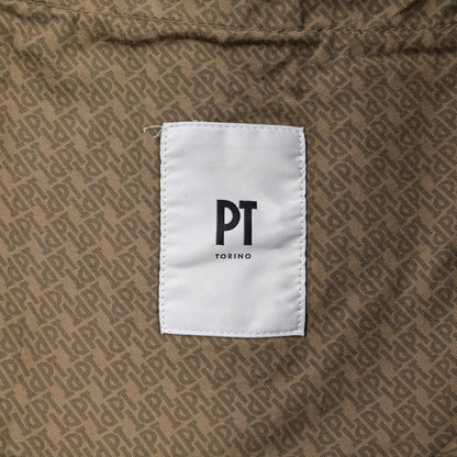 PT TORINO “SLIM FIT” モダール混コットン ノータックパンツ