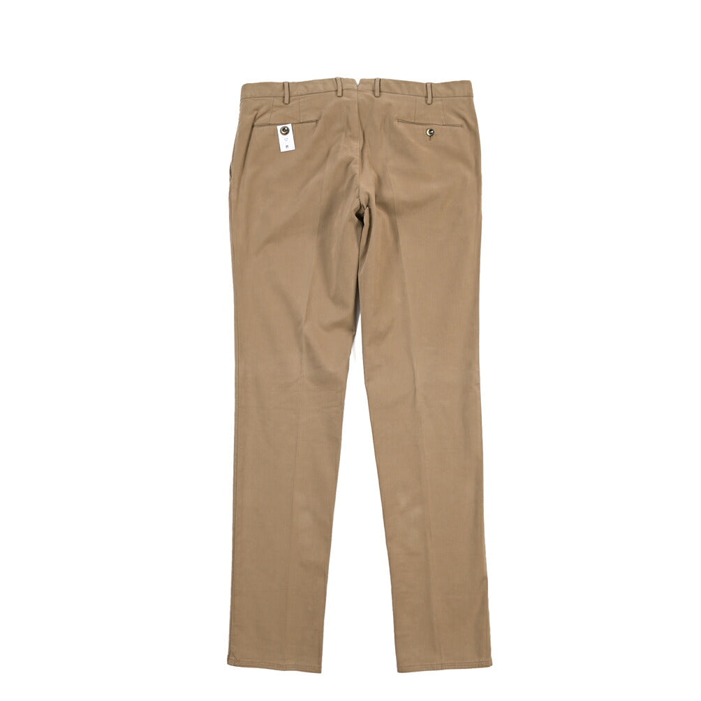 PT TORINO “SLIM FIT” モダール混コットン ノータックパンツ