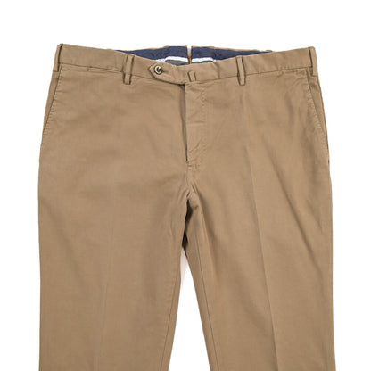 PT TORINO “SLIM FIT” モダール混コットン ノータックパンツ