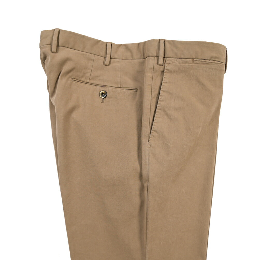 PT TORINO “SLIM FIT” モダール混コットン ノータックパンツ