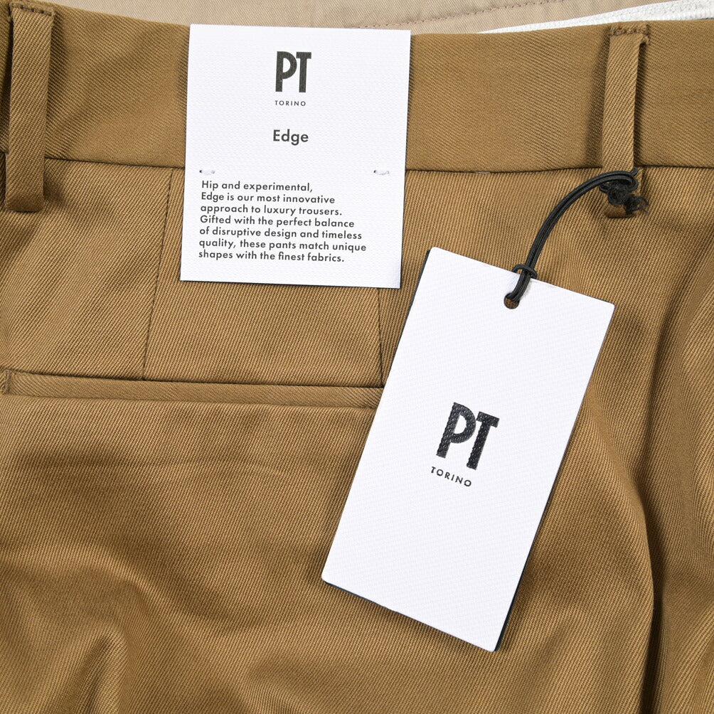 PT TORINO Edge “UNDICI” ストレッチコットン ワンタックパンツ