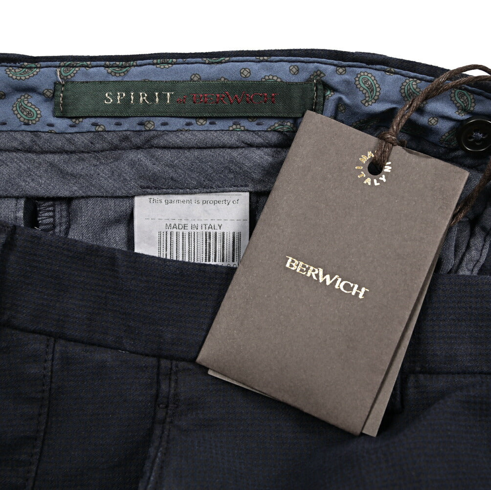 BERWICH “SC SLIM-GD” ストレッチコットン ノータックチノパンツ