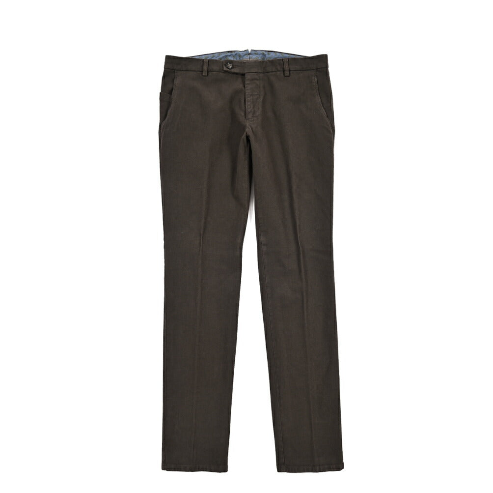 BERWICH “SC SLIM-GD” ストレッチコットン ノータックチノパンツ